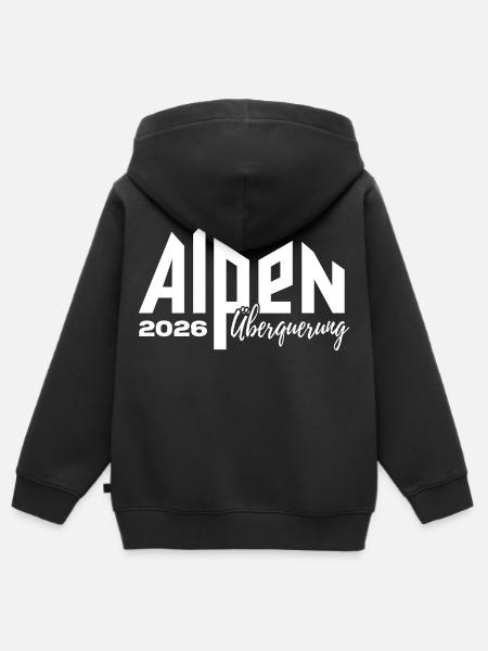 Alpen Überquerung 2026 - Wandern - Kinder Premium Organic Zip Hoodie - Schwarz