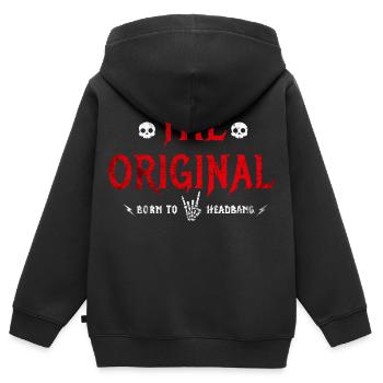Metalhead Vater und Sohn – Das Original - Kinder Premium Organic Zip Hoodie - Schwarz - Hinten - AI Model Kid Male (0cm)