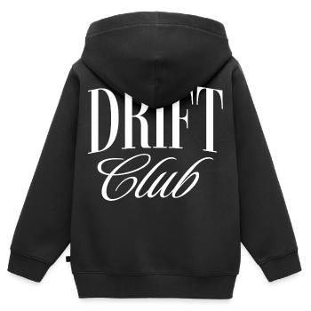 Drift Club - Kinder Premium Organic Zip Hoodie - Schwarz - Hinten - AI Model Kid Male (0cm)