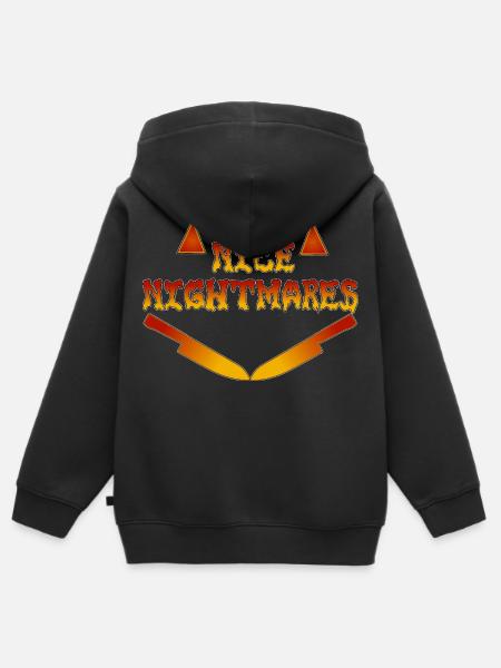 NICE NIGHTMARES Halloween Smile - Kinder Premium Organic Zip Hoodie - Schwarz