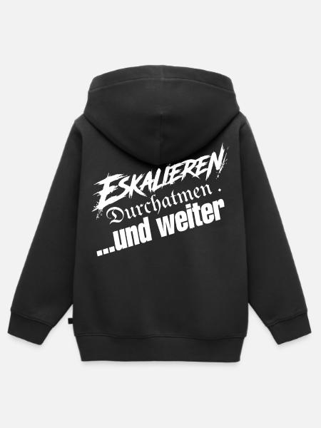 Einfach Weitermachen - Kinder Premium Organic Zip Hoodie - Schwarz