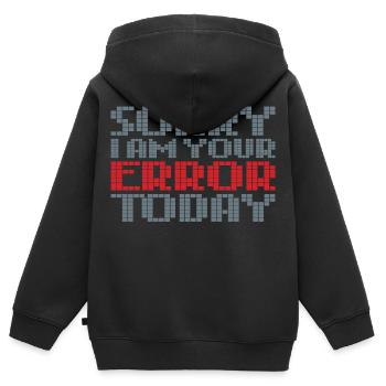 Error - Kids Premium Organic Zip-up Hoodie - black - Back - AI Model Kid Male (0cm)