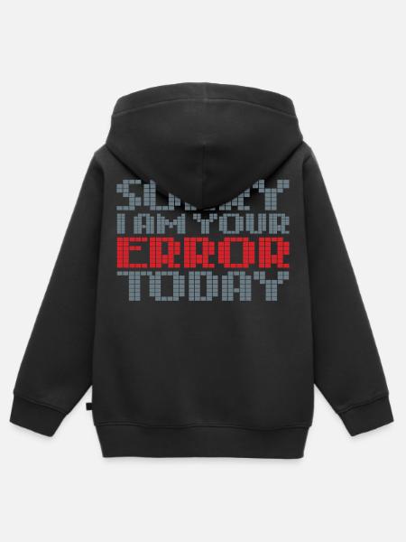 ERROR - Kinder Premium Organic Zip Hoodie - Schwarz