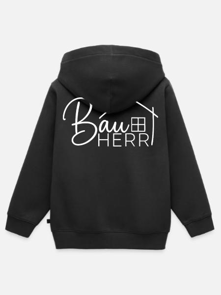 Bauherr Hausbau & Eigenheim - Kinder Premium Organic Zip Hoodie - Schwarz