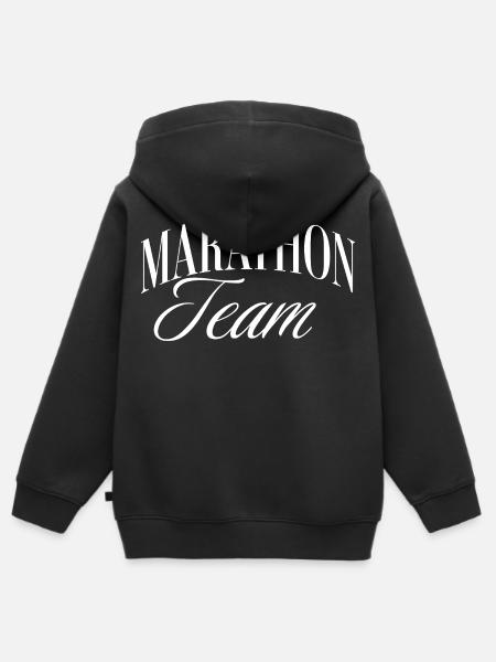 Marathon Team - Kinder Premium Organic Zip Hoodie - Schwarz