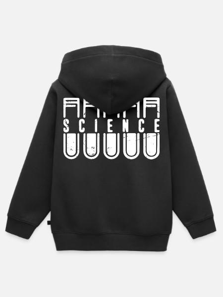 Wissenschaft - Kinder Premium Organic Zip Hoodie - Schwarz
