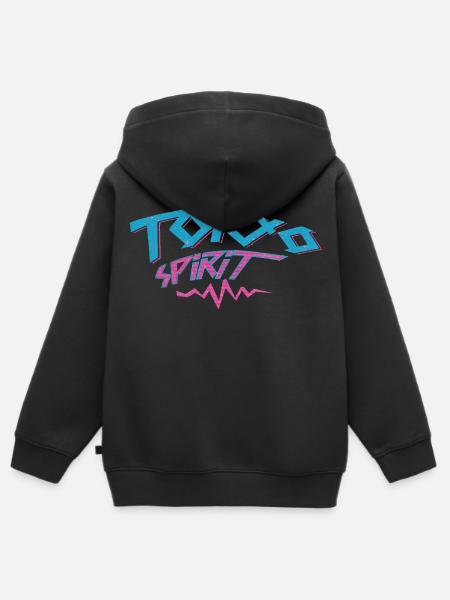 Tokio Spirit Neon-Graffiti - Kinder Premium Organic Zip Hoodie - Schwarz