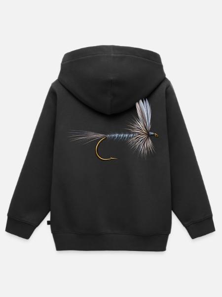 Blue Dun Streamer - Kinder Premium Organic Zip Hoodie - Schwarz
