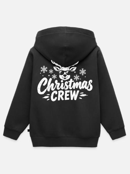 Christmas Crew Cooles Rentier - Kinder Premium Organic Zip Hoodie - Schwarz