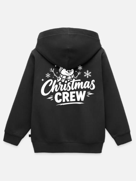 Christmas Crew Schneemann - Kinder Premium Organic Zip Hoodie - Schwarz