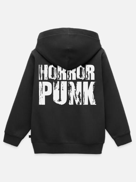 Horror Punk Stressed Text - Kinder Premium Organic Zip Hoodie - Schwarz