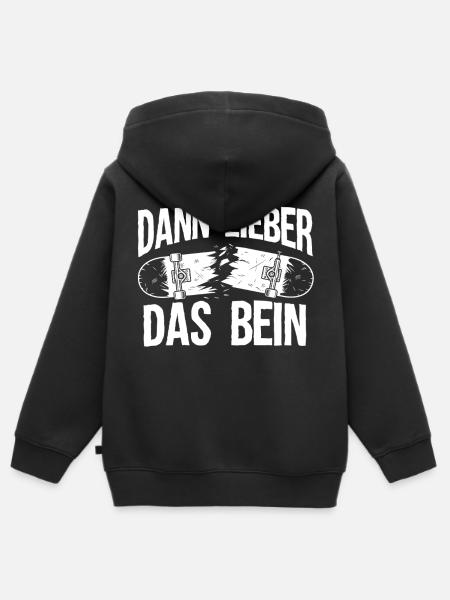 Skater-Spruch für Skateboards - Kinder Premium Organic Zip Hoodie - Schwarz