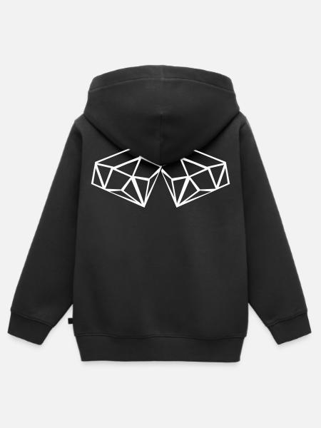 Diamanten Kristalle - Kinder Premium Organic Zip Hoodie - Schwarz