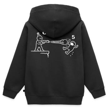 6th Birthday Party 6 Birthday Boy Gift - Kinder Premium Organic Zip Hoodie - Schwarz - Hinten - AI Model Kid Male (0cm)