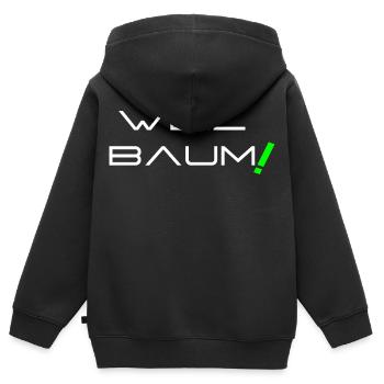 Parce qu’arbre ! - Sweat Premium à capuche zippé enfant bio - noir - Dos - AI Model Kid Male (0cm)