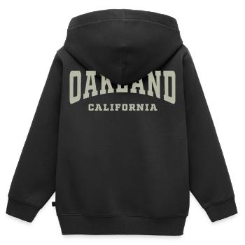 Oakland Kalifornien Typografie T-Shirt - Kinder Premium Organic Zip Hoodie - Schwarz - Hinten - AI Model Kid Male (0cm)