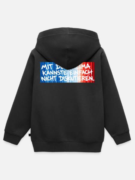 Klimastreifen - Kinder Premium Organic Zip Hoodie - Schwarz