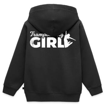 Trampoline jumper - Kids Premium Organic Zip-up Hoodie - black - Back - AI Model Kid Male (0cm)