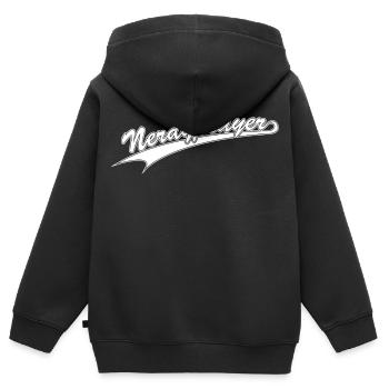 NERDY forever - Nerdyplayer - Kinder Premium Organic Zip Hoodie - Schwarz - Hinten - AI Model Kid Male (0cm)