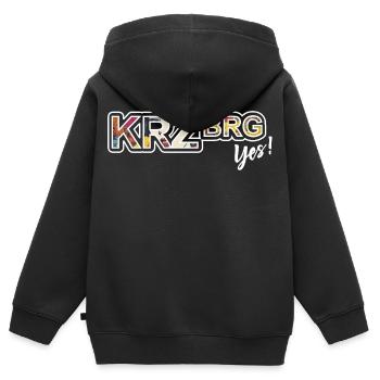 Kreuzberg - die gechillte Ecke in Berlin! - Kinder Premium Organic Zip Hoodie - Schwarz - Hinten - AI Model Kid Male (0cm)