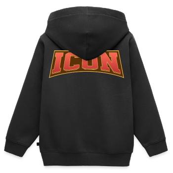 Icône - Sweat Premium à capuche zippé enfant bio - noir - Dos - AI Model Kid Male (0cm)