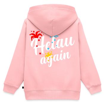 Helau, Fasching, Karneval, Fasnacht, Fasnet - Kinder Premium Organic Zip Hoodie - Rosa - Hinten - AI Model Kid Female (0cm)