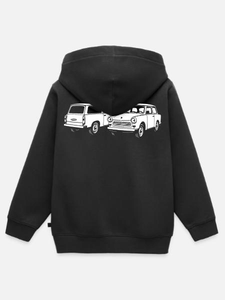 Zweitakter-Ikonen - Kinder Premium Organic Zip Hoodie - Schwarz
