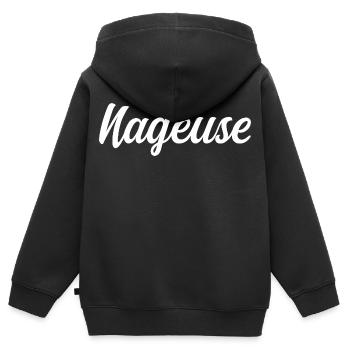 swimmer - Kids Premium Organic Zip-up Hoodie - black - Back - AI Model Kid Male (0cm)