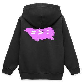 Communalité plus grande division - Sweat Premium à capuche zippé enfant bio - noir - Dos - AI Model Kid Male (0cm)