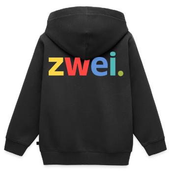 2nd Birthday Boy – 2 Years Two - Kids Premium Organic Zip-up Hoodie - black - Back - AI Model Kid Male (0cm)