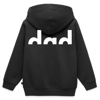 Best Dad Ever - Bester Papa - Vatertag - Kinder Premium Organic Zip Hoodie - Schwarz - Hinten - AI Model Kid Male (0cm)