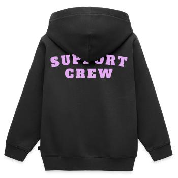 Support Crew - Kinder Premium Organic Zip Hoodie - Schwarz - Hinten - AI Model Kid Male (0cm)