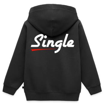 unique - Sweat Premium à capuche zippé enfant bio - noir - Dos - AI Model Kid Male (0cm)