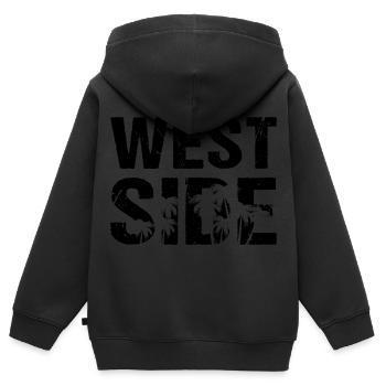 Westside Palmen - Kinder Premium Organic Zip Hoodie - Schwarz - Hinten - AI Model Kid Male (0cm)