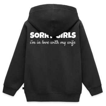 Vergeben Ehemann Stolz Liebesbeweis Romantisch - Kinder Premium Organic Zip Hoodie - Schwarz - Hinten - AI Model Kid Male (0cm)