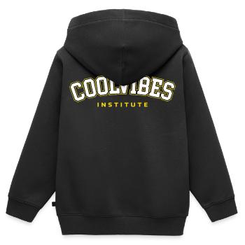 Coolvibes Institute - Kids Premium Organic Zip-up Hoodie - black - Back - AI Model Kid Male (0cm)