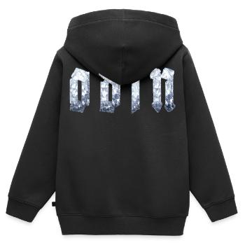 Odin - Kinder Premium Organic Zip Hoodie - Schwarz - Hinten - AI Model Kid Male (0cm)