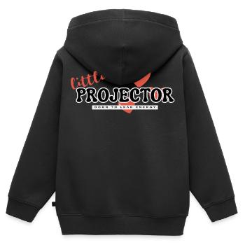 Small Projector – Energy & Leadership - Kids Premium Organic Zip-up Hoodie - black - Back - AI Model Kid Male (0cm)