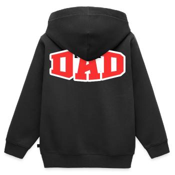 Dad - Kinder Premium Organic Zip Hoodie - Schwarz - Hinten - AI Model Kid Male (0cm)