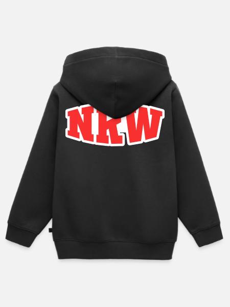 NRW - Kinder Premium Organic Zip Hoodie - Schwarz
