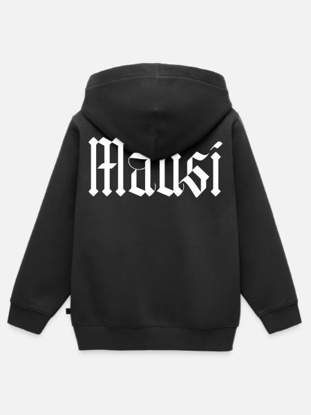 mausi / gothik stil (weiß) - Kinder Premium Organic Zip Hoodie - Schwarz