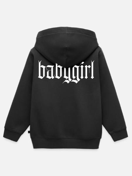babygirl / gothik stil - Kinder Premium Organic Zip Hoodie - Schwarz
