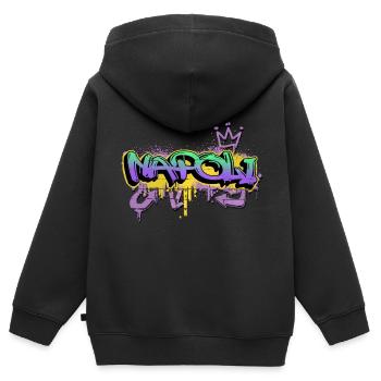 Neapel Napoli Italien Stadt Graffiti Spray Sprayer - Kinder Premium Organic Zip Hoodie - Schwarz - Hinten - AI Model Kid Male (0cm)