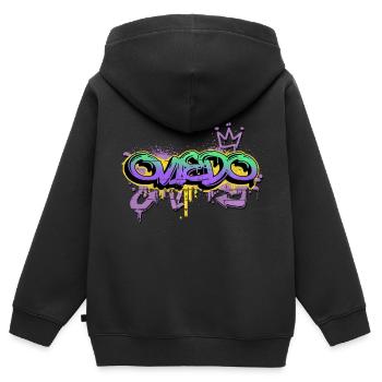 Oviedo Spanien Stadt Graffiti Spray Sprayer - Kinder Premium Organic Zip Hoodie - Schwarz - Hinten - AI Model Kid Male (0cm)