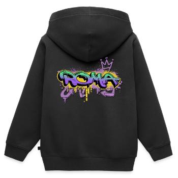 Rom Roma Italien Stadt Graffiti Spray Sprayer - Kinder Premium Organic Zip Hoodie - Schwarz - Hinten - AI Model Kid Male (0cm)