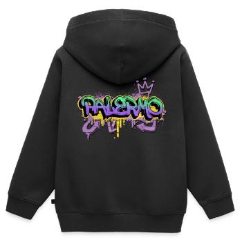 Palermo Italien Stadt Graffiti Spray Sprayer - Kinder Premium Organic Zip Hoodie - Schwarz - Hinten - AI Model Kid Male (0cm)