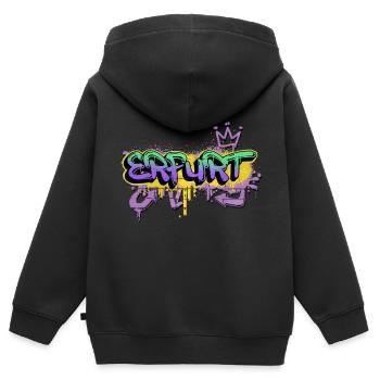 Erfurt Deutschland Stadt Graffiti Spray Sprayer - Kinder Premium Organic Zip Hoodie - Schwarz - Hinten - AI Model Kid Male (0cm)