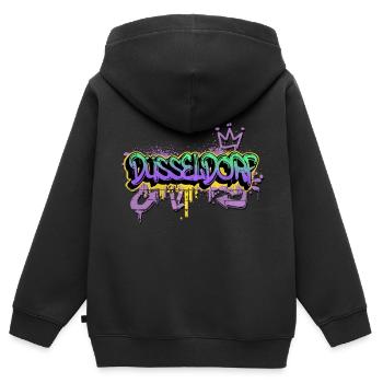 Düsseldorf Deutschland Graffiti Spray Sprayer - Kinder Premium Organic Zip Hoodie - Schwarz - Hinten - AI Model Kid Male (0cm)