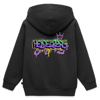 Heidelberg Deutschland Graffiti Spray Sprayer - Kinder Premium Organic Zip Hoodie - Schwarz - Hinten - AI Model Kid Male (0cm)