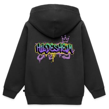 Hildesheim Deutschland Graffiti Spray Sprayer - Kinder Premium Organic Zip Hoodie - Schwarz - Hinten - AI Model Kid Male (0cm)